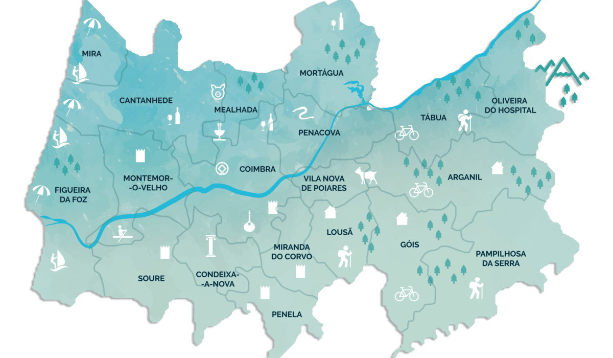 Mapa das regiões envolvidas no projeto