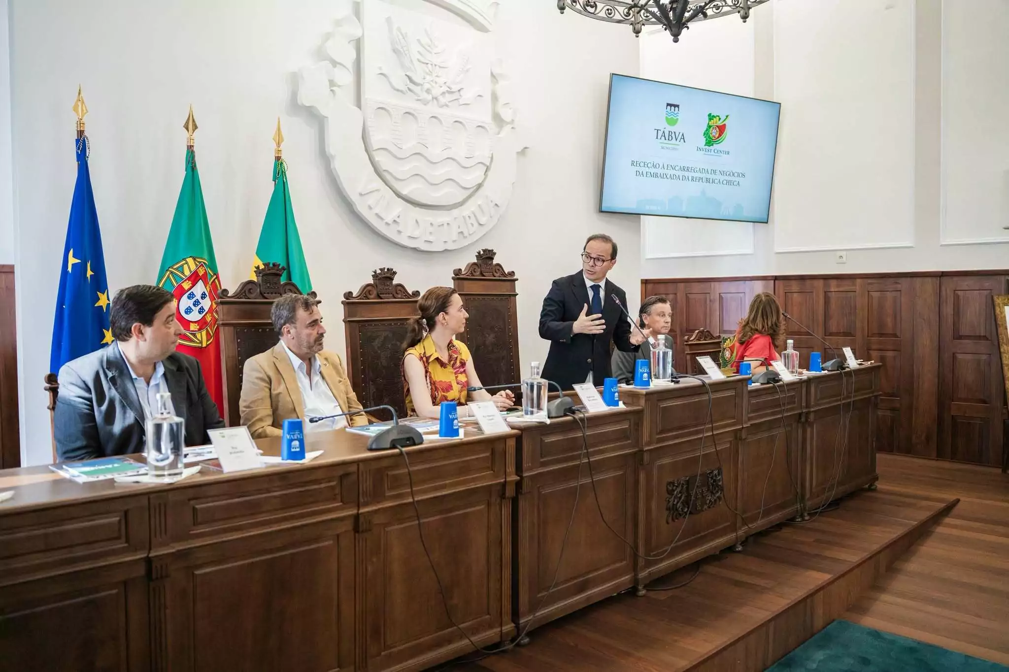 Sessão de receção à representação diplomática checa