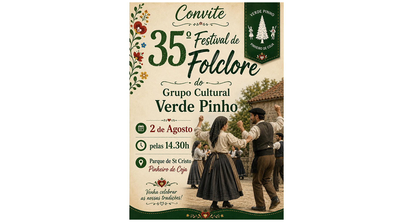Cartaz do 35.º Festival de Folclore do Grupo Cultural Verde Pinho