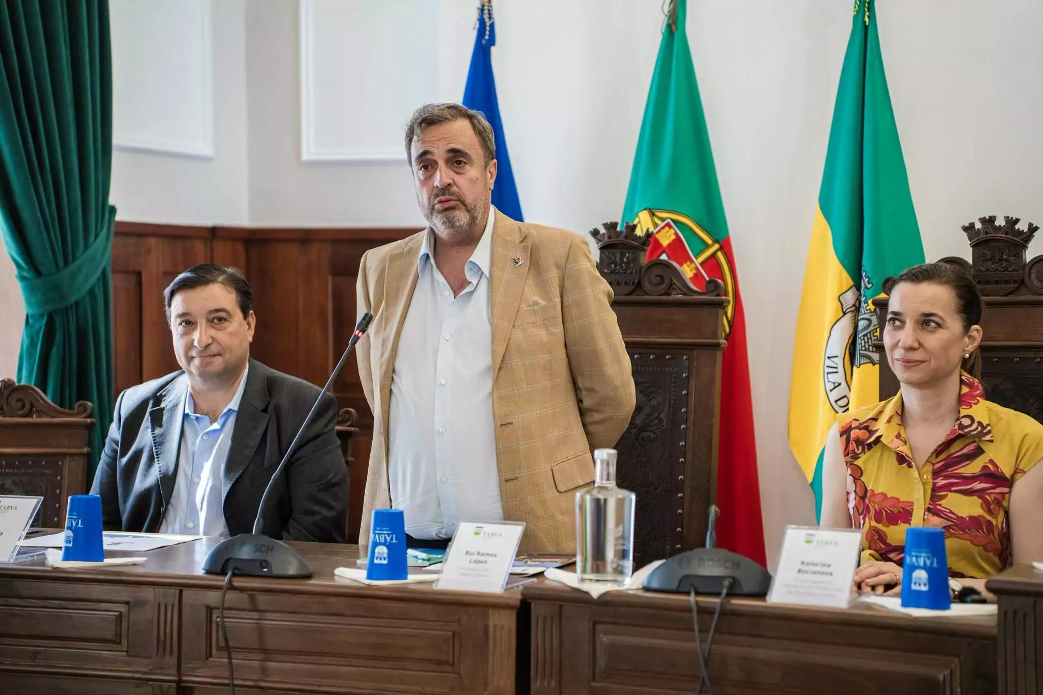Intervenção durante a receção institucional