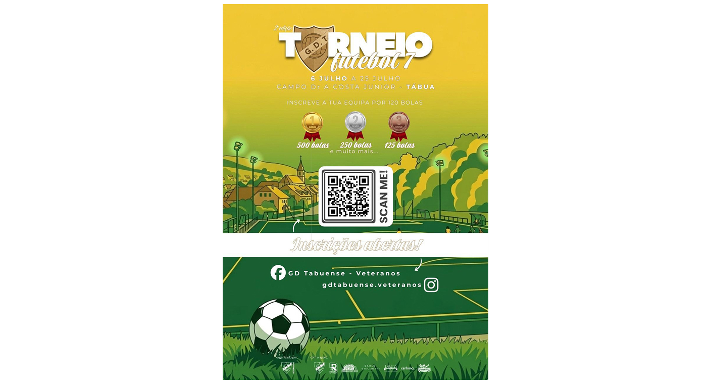 Cartaz do torneio de futebol de veteranos