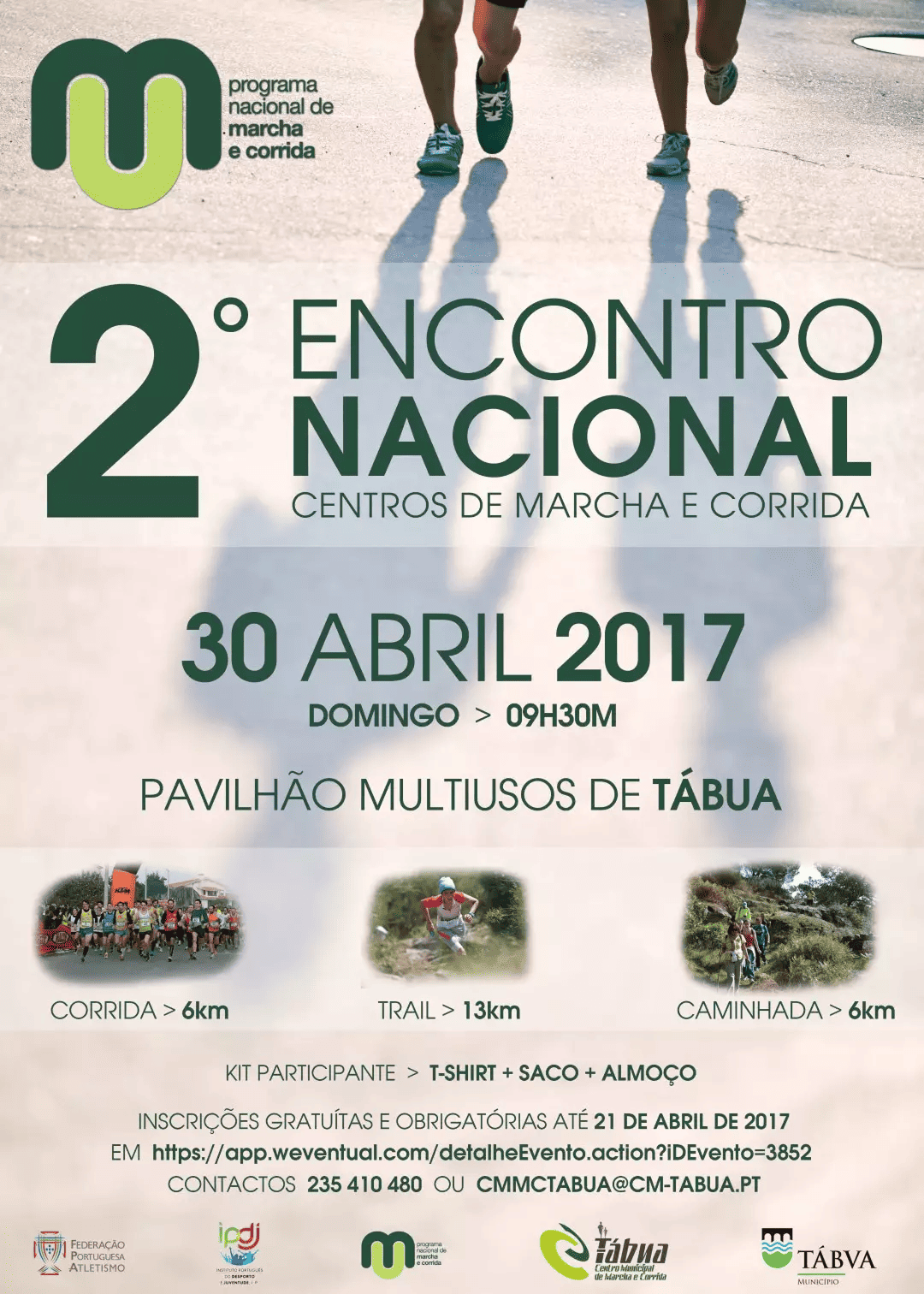 Cartaz do segundo Encontro Nacional de Centros de Marcha e Corrida