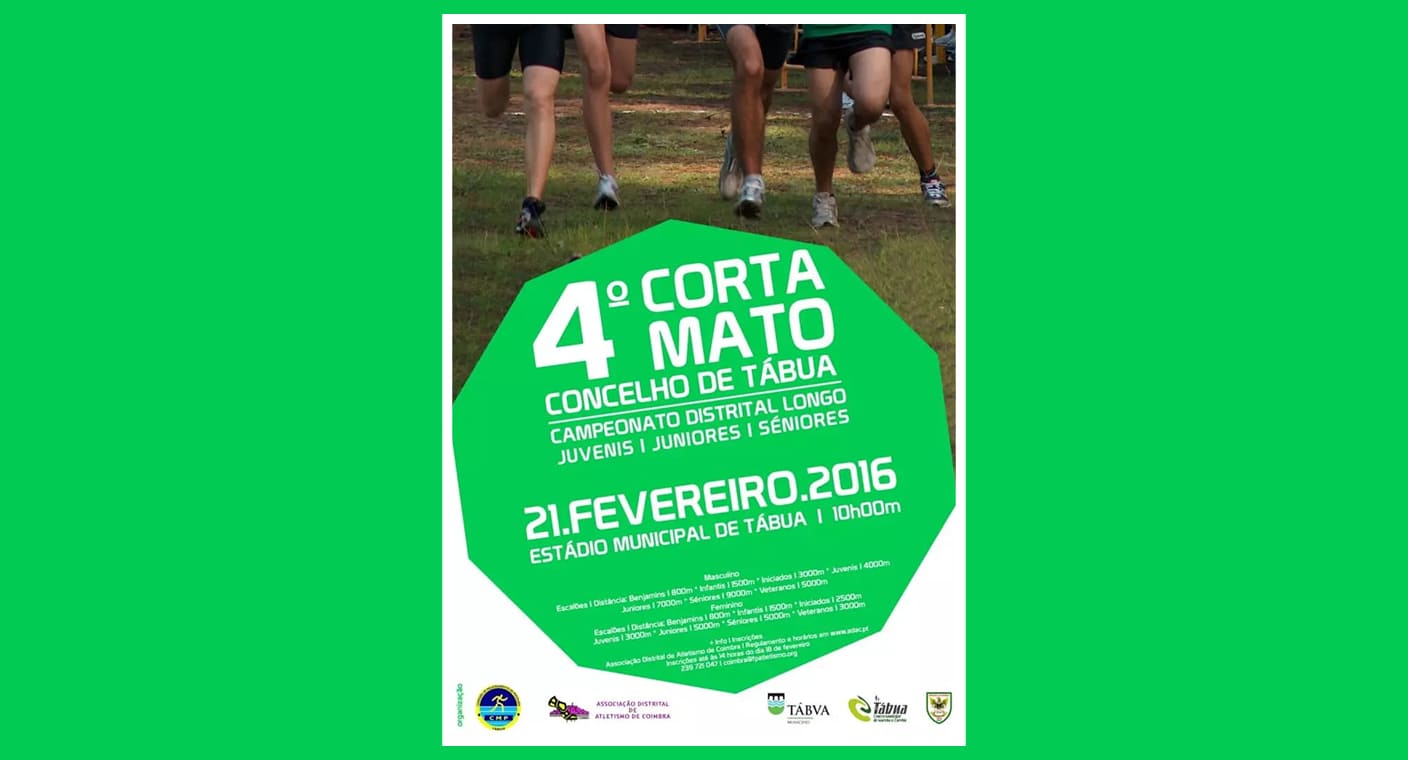 Cartaz do quarto Corta-Mato Concelhio de Tábua, em 2016