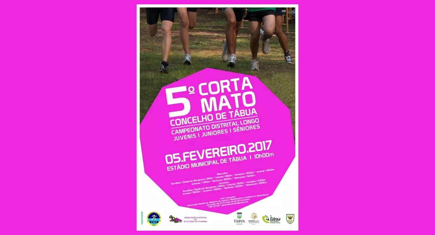 Cartaz do quinto Corta-Mato Concelhio de Tábua, em 2017
