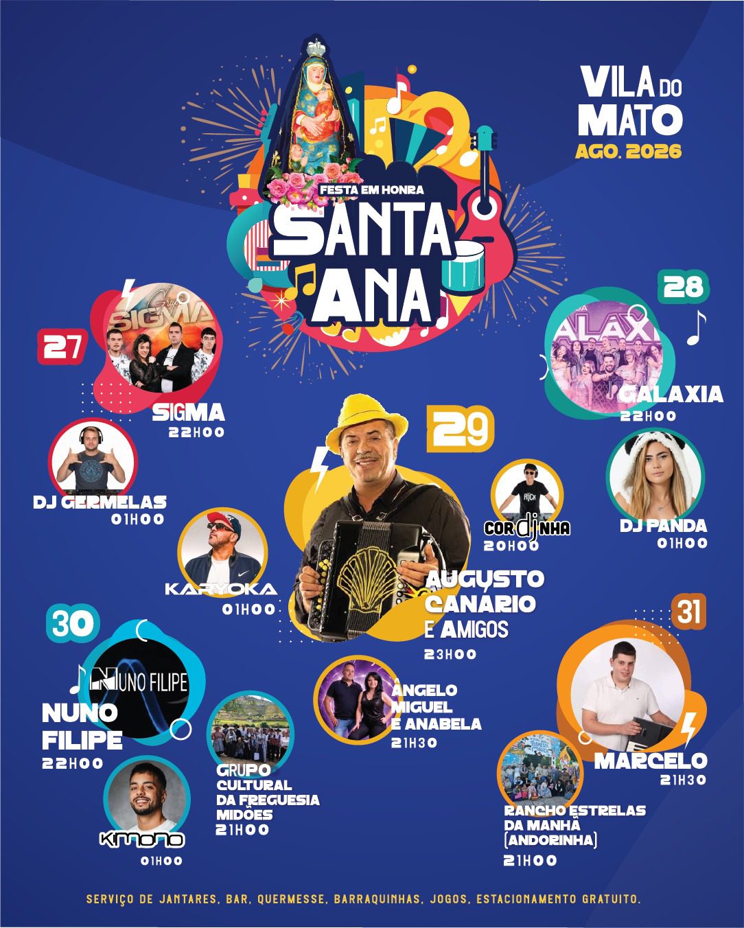 Festa em Honra de Santa Ana 2026 – Vila do Mato