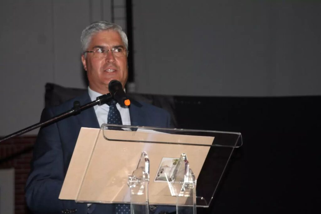 Intervenção ao microfone durante a Gala do Desporto