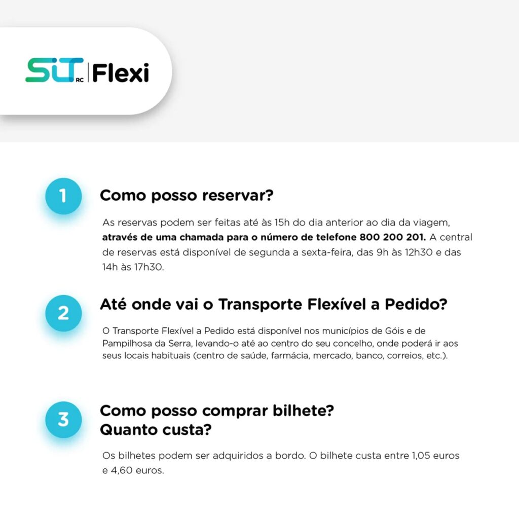 Instruções para reservar e utilizar o transporte SIT Flexi