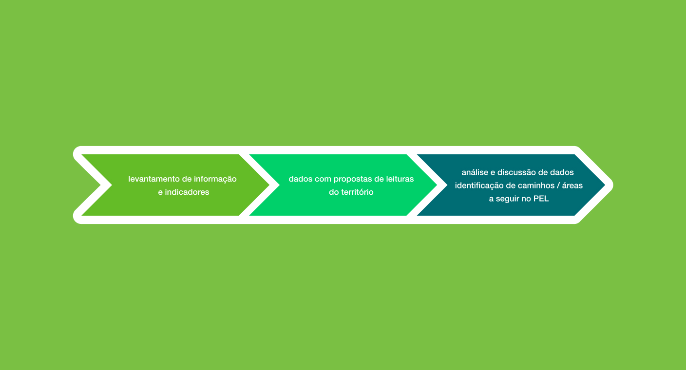 Etapas de caracterização do território e dos recursos existentes