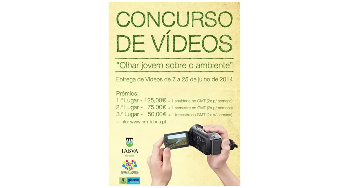 Cartaz do concurso de vídeos Olhar jovem sobre o ambiente