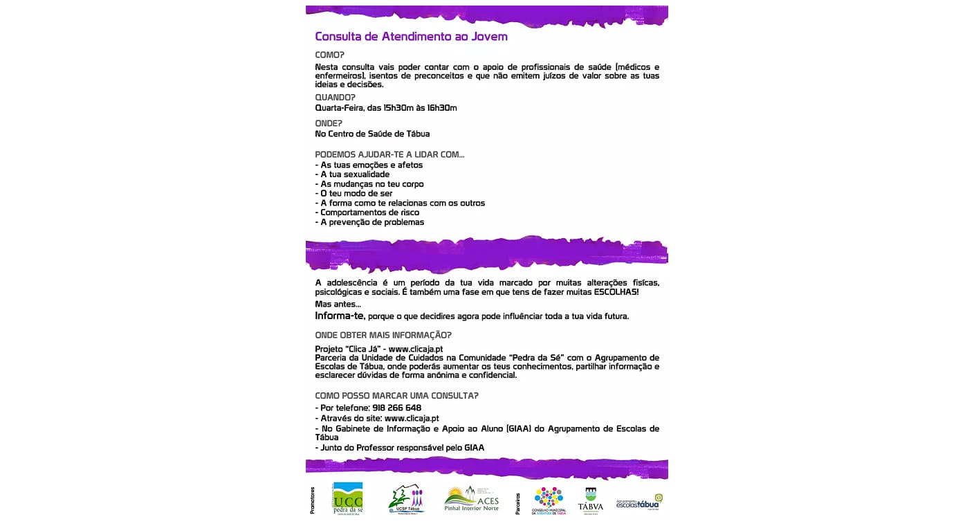 Informações sobre a Consulta de Atendimento ao Jovem