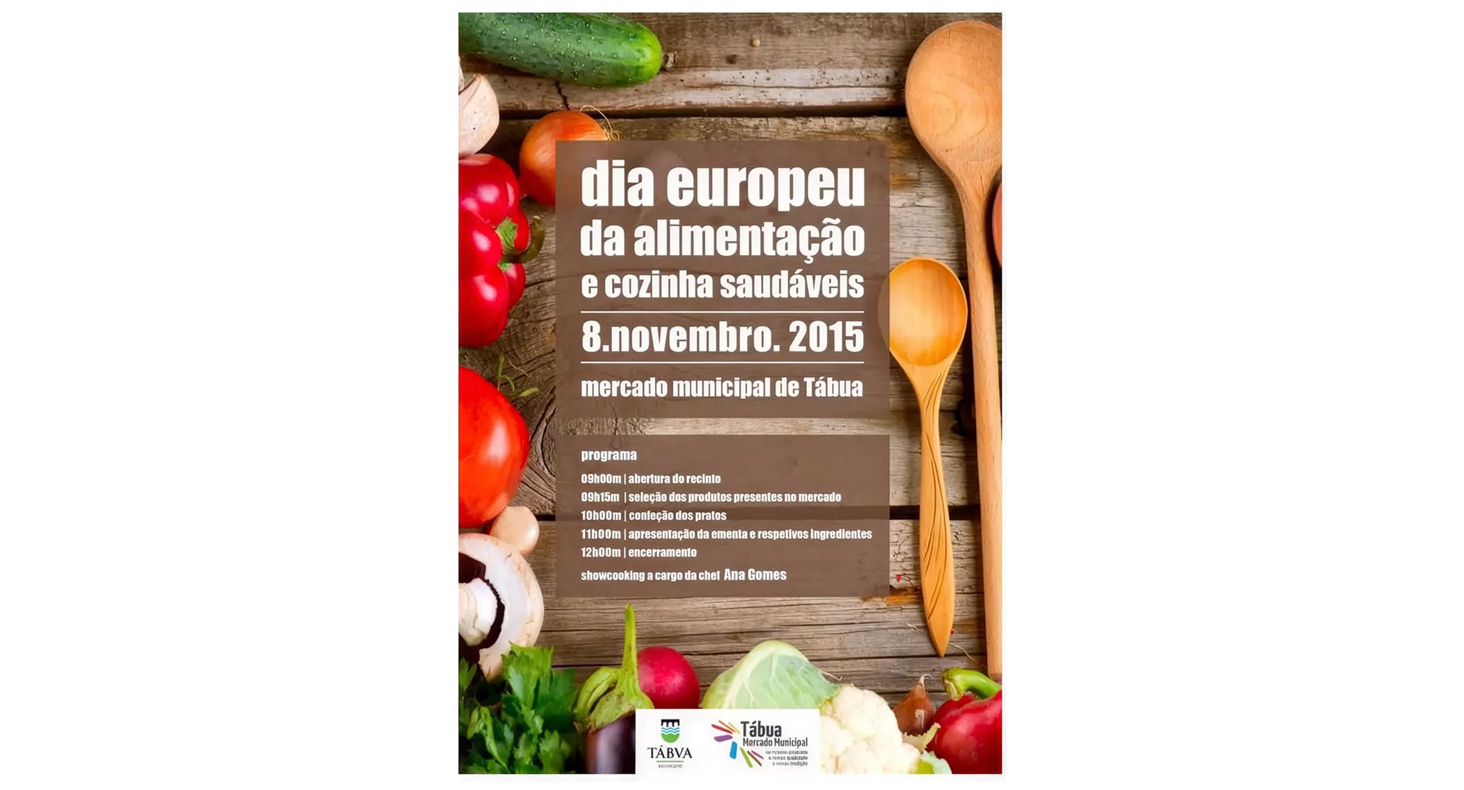 Cartaz do Dia Europeu da Alimentação e da Cozinha Saudáveis