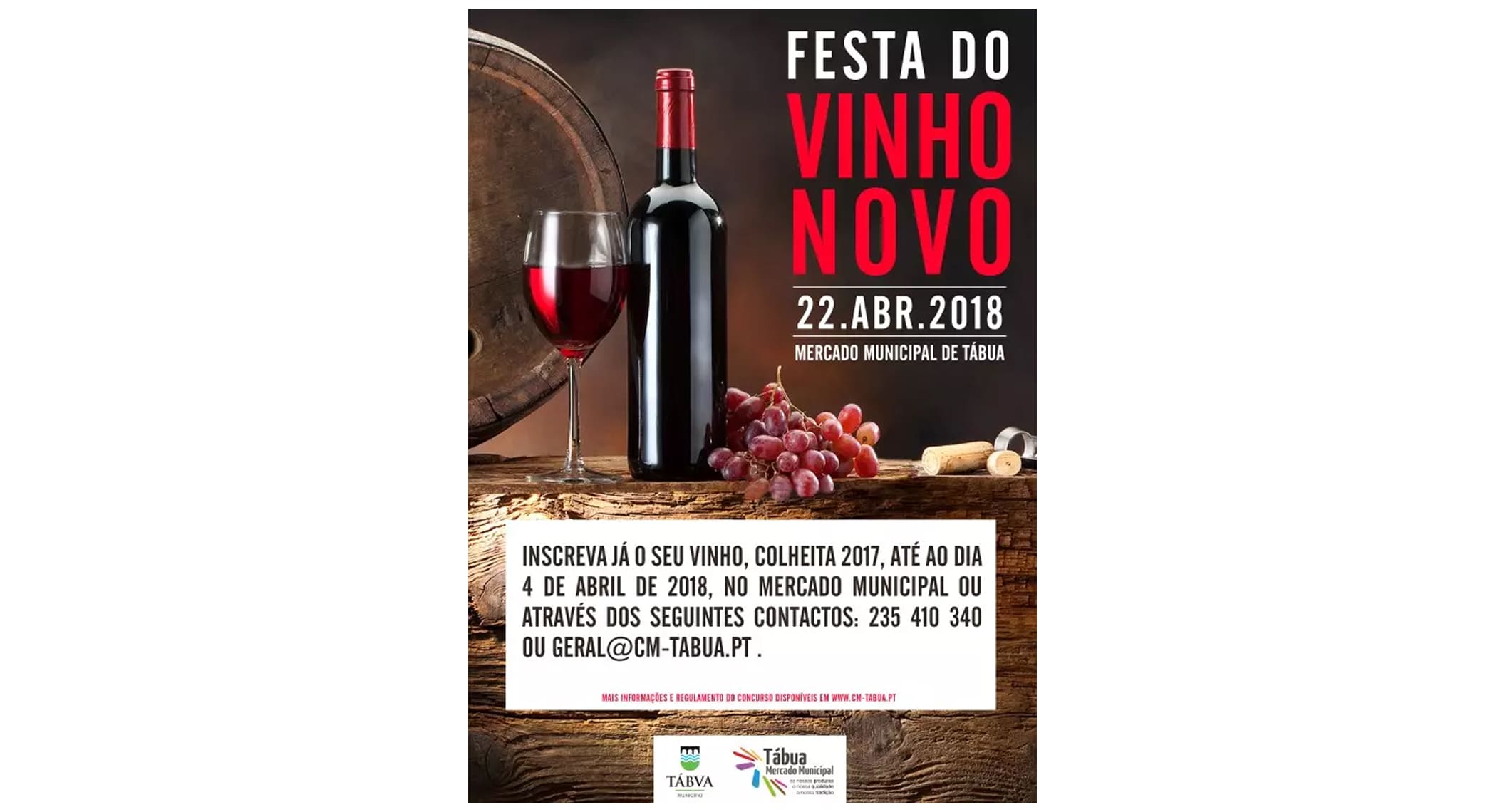 Cartaz da Festa do Vinho Novo de 2018