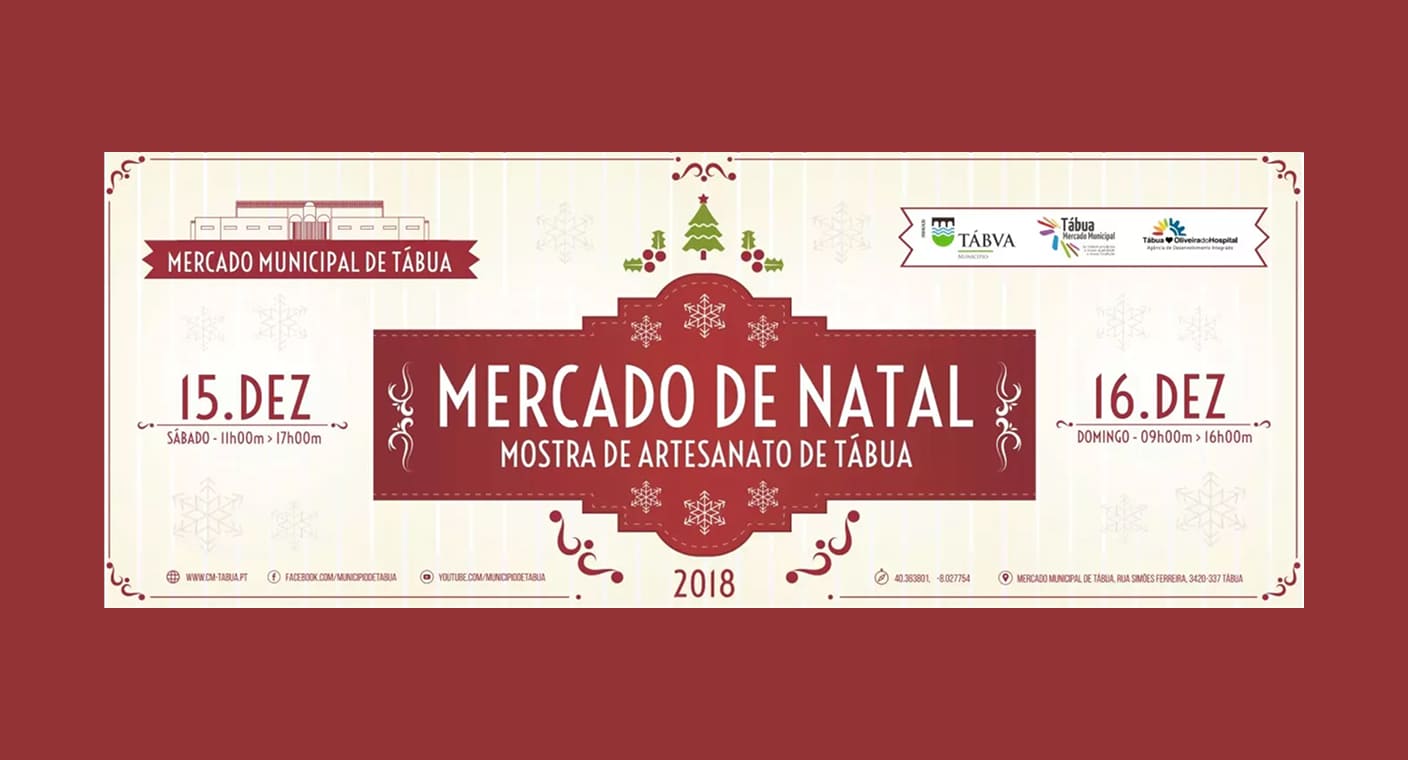 Cartaz do Mercado de Natal e Mostra de Artesanato de Tábua