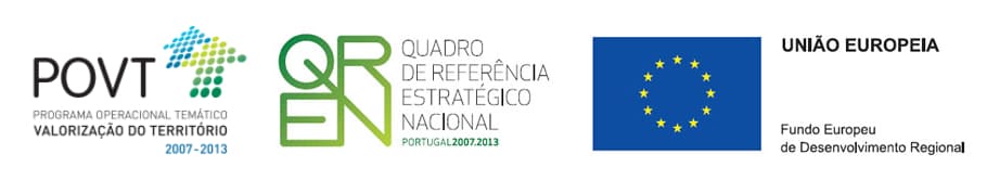 Logótipos do POVT, QREN e União Europeia
