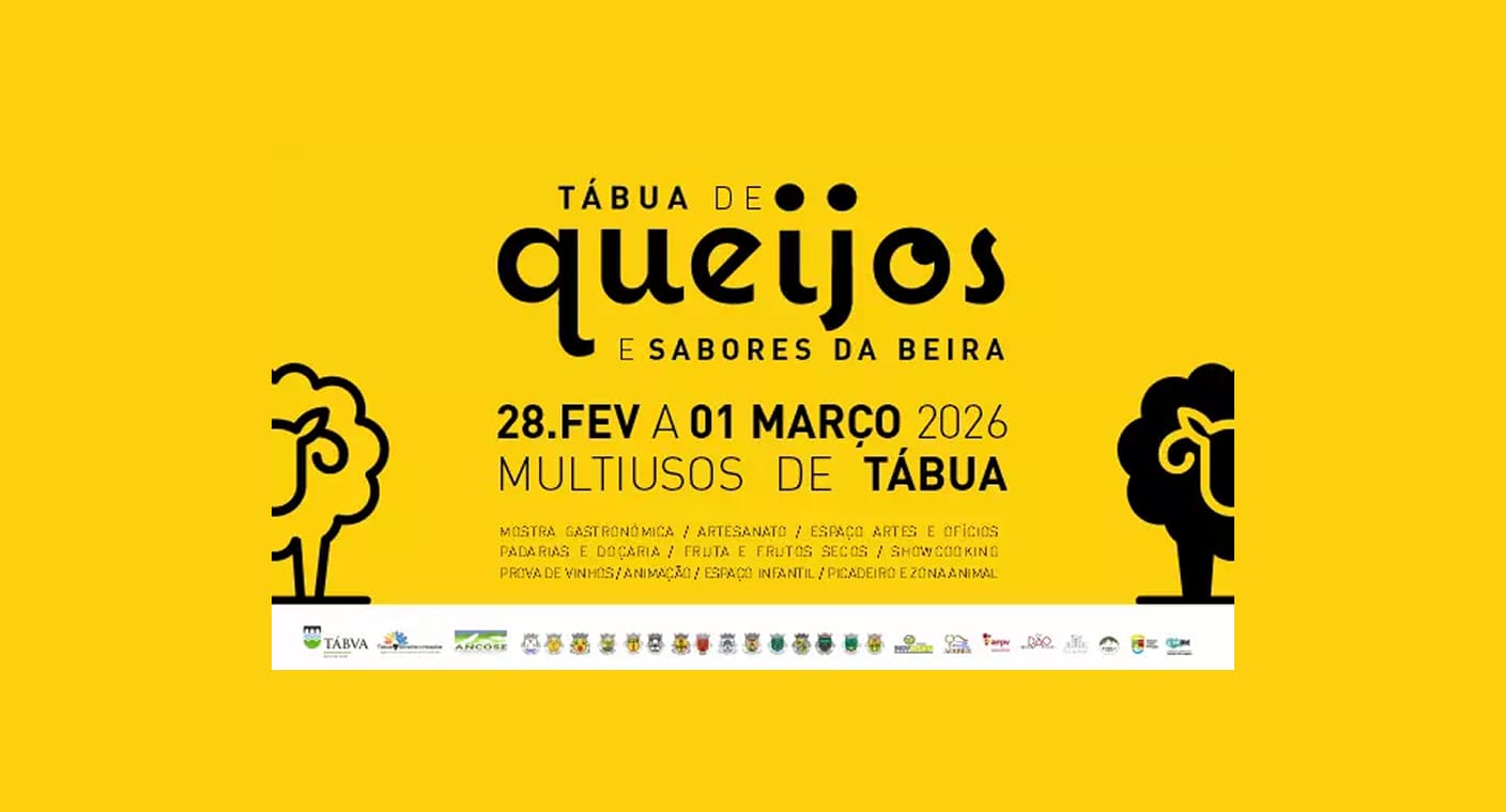 Cartaz do evento Tábua de Queijos e Sabores da Beira de 2026